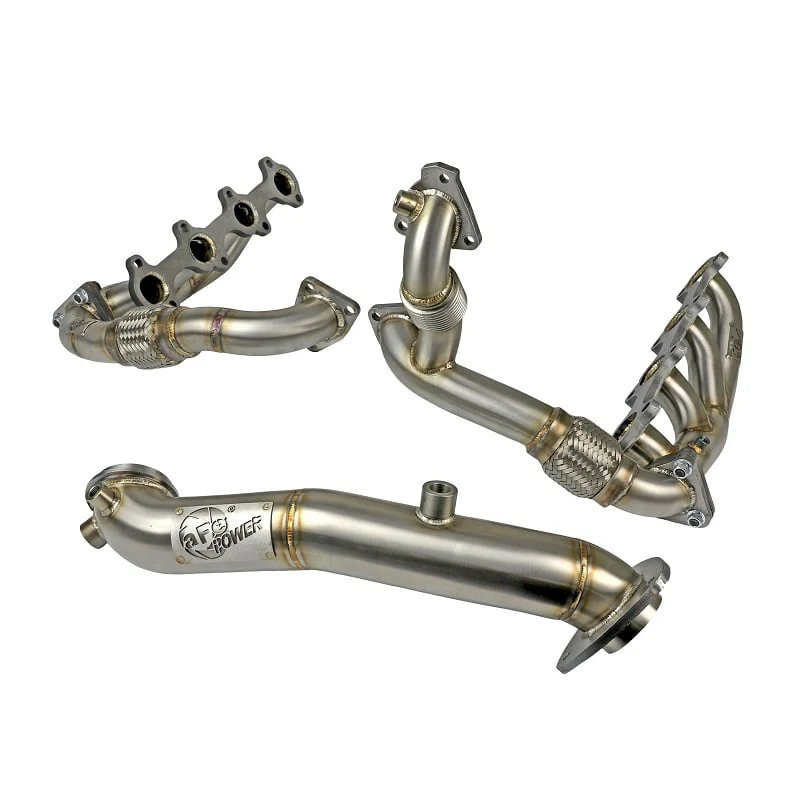 AFE Twisted Steel Headers / Up-Pipes / Down Pipe Kit 15.5-16 GM 6.6L Duramax LML - Image 2
