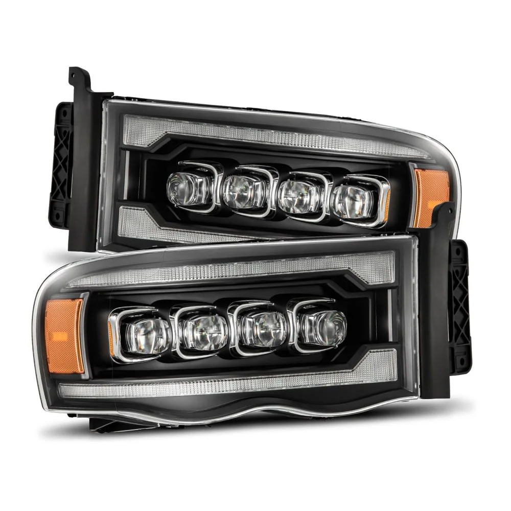 Alpharex NOVA-Series Black LED Projector Headlights 03-05 Ram 5.9L Cummins