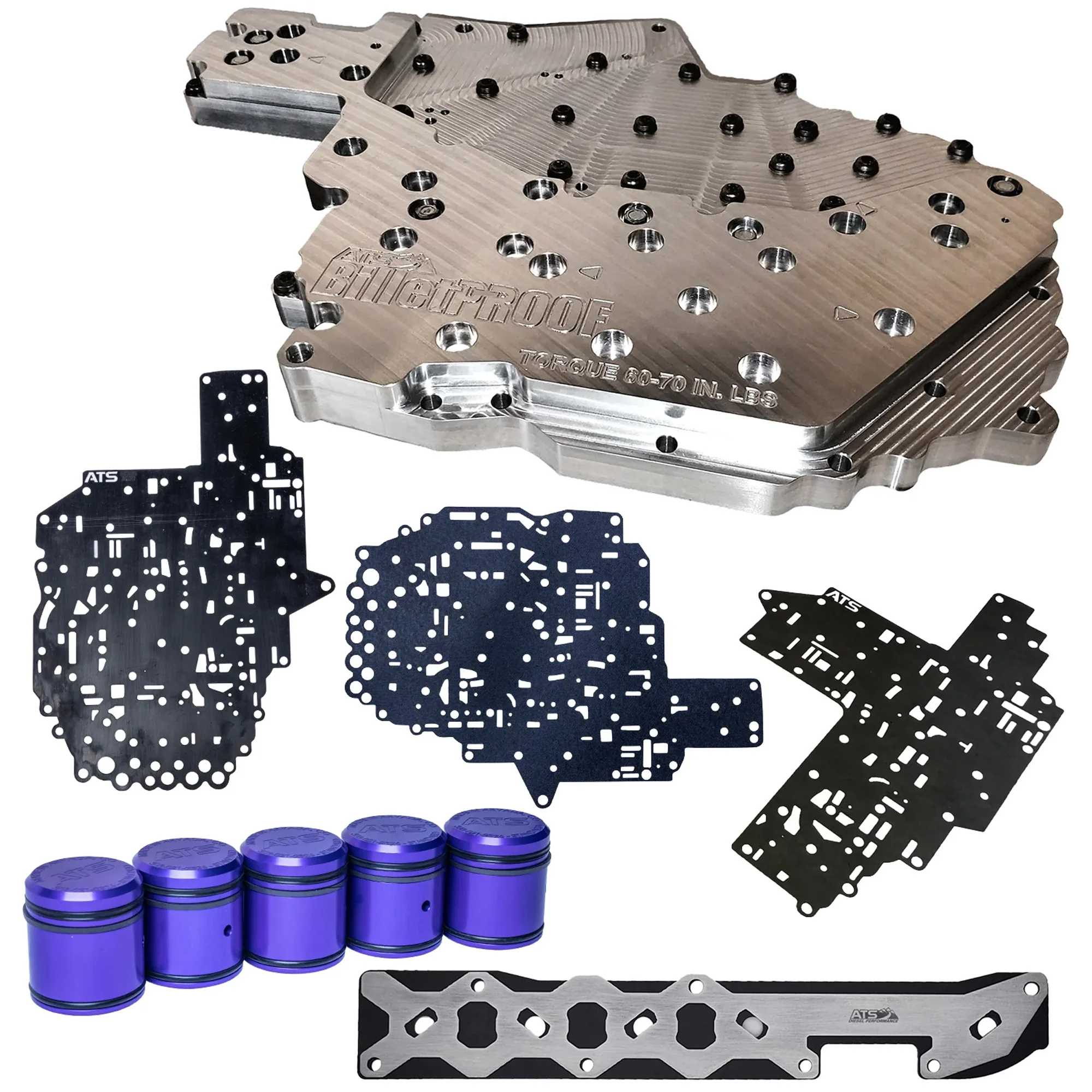 ATS 68RFE Complete Billet Channel Plate Kit 07.5-18 Ram 6.7L Cummins