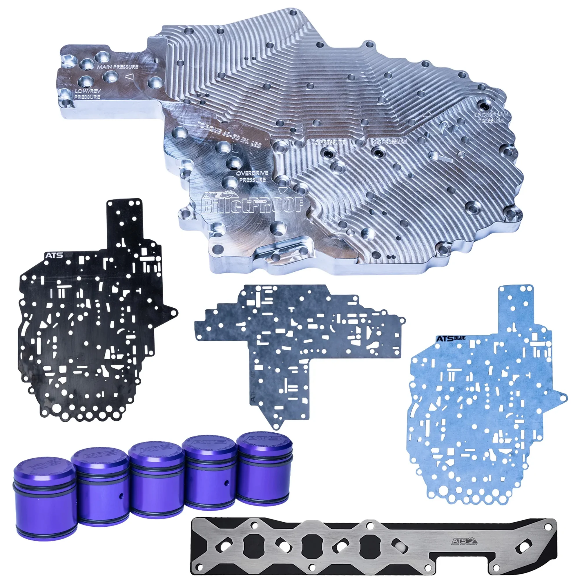 ATS 68RFE Complete Billet Channel Plate Kit 07.5-18 Ram 6.7L Cummins - Image 2