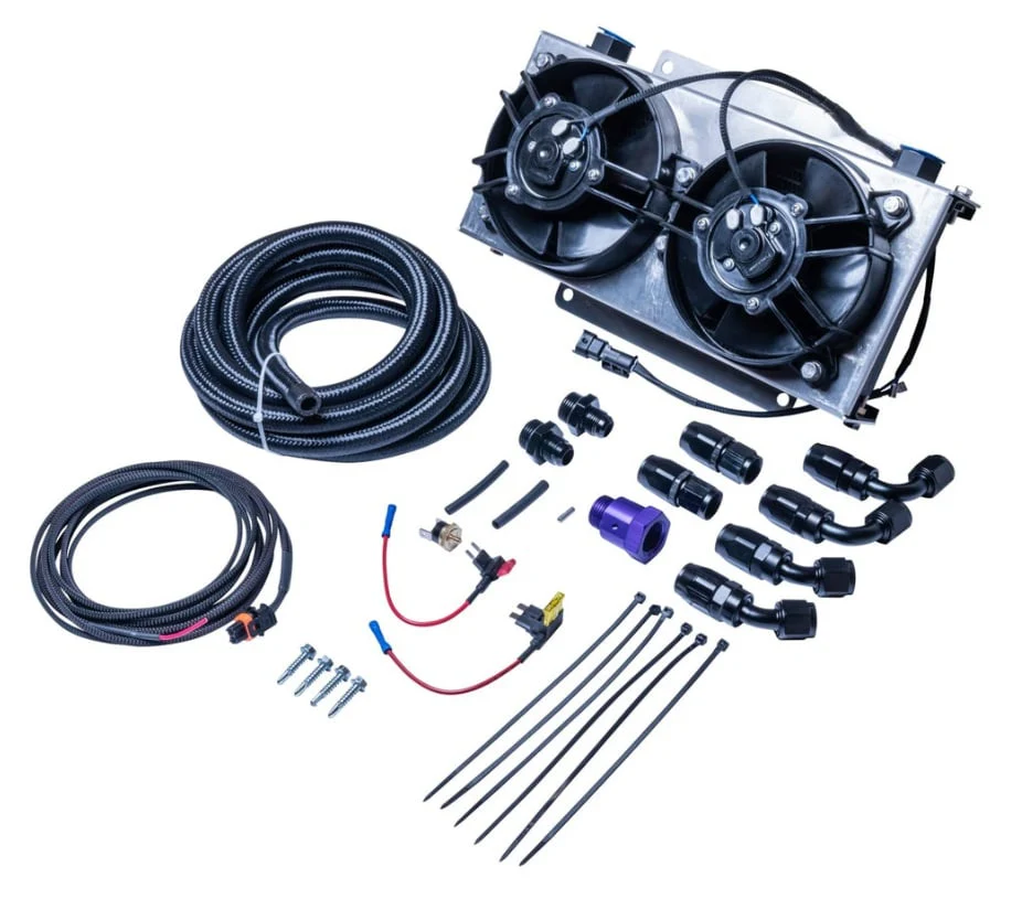ATS Universal Transmission Cooler 19 Row Radiator with Dual Fans Dodge 5.9L/6.7L Cummins - Image 3