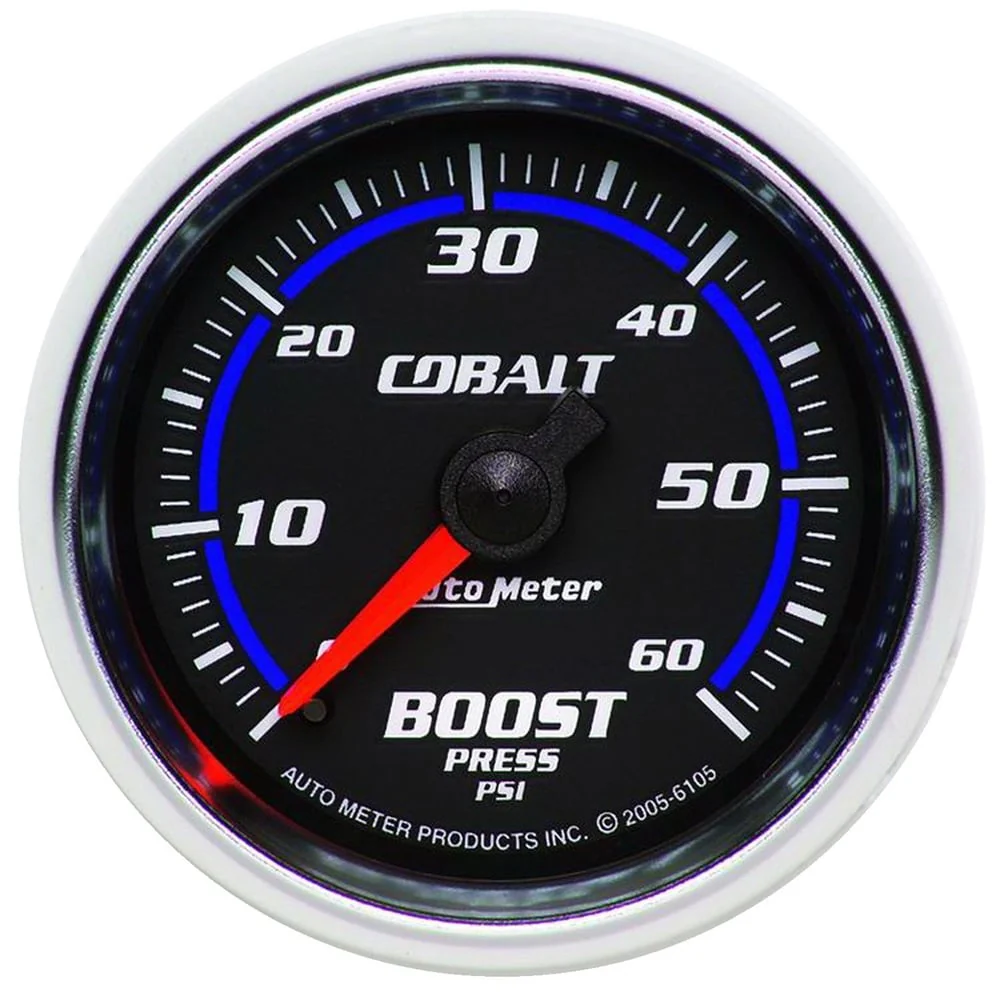 Auto Meter 2-1/16" Cobalt Boost Gauge | 0-35 PSI | 0-60 PSI | 0-100 PSI - Image 5