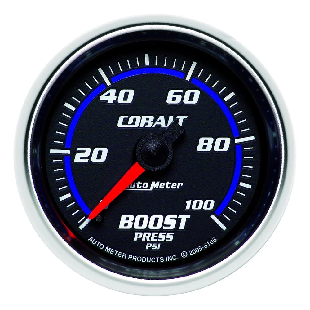 Auto Meter 2-1/16" Cobalt Boost Gauge | 0-35 PSI | 0-60 PSI | 0-100 PSI - Image 6