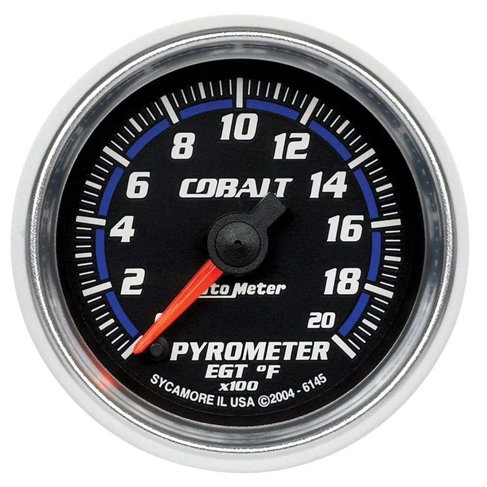 Auto Meter 2-1/16" Cobalt Pyrometer EGT Gauge 0-1600° F | 0-2000° F - Image 3