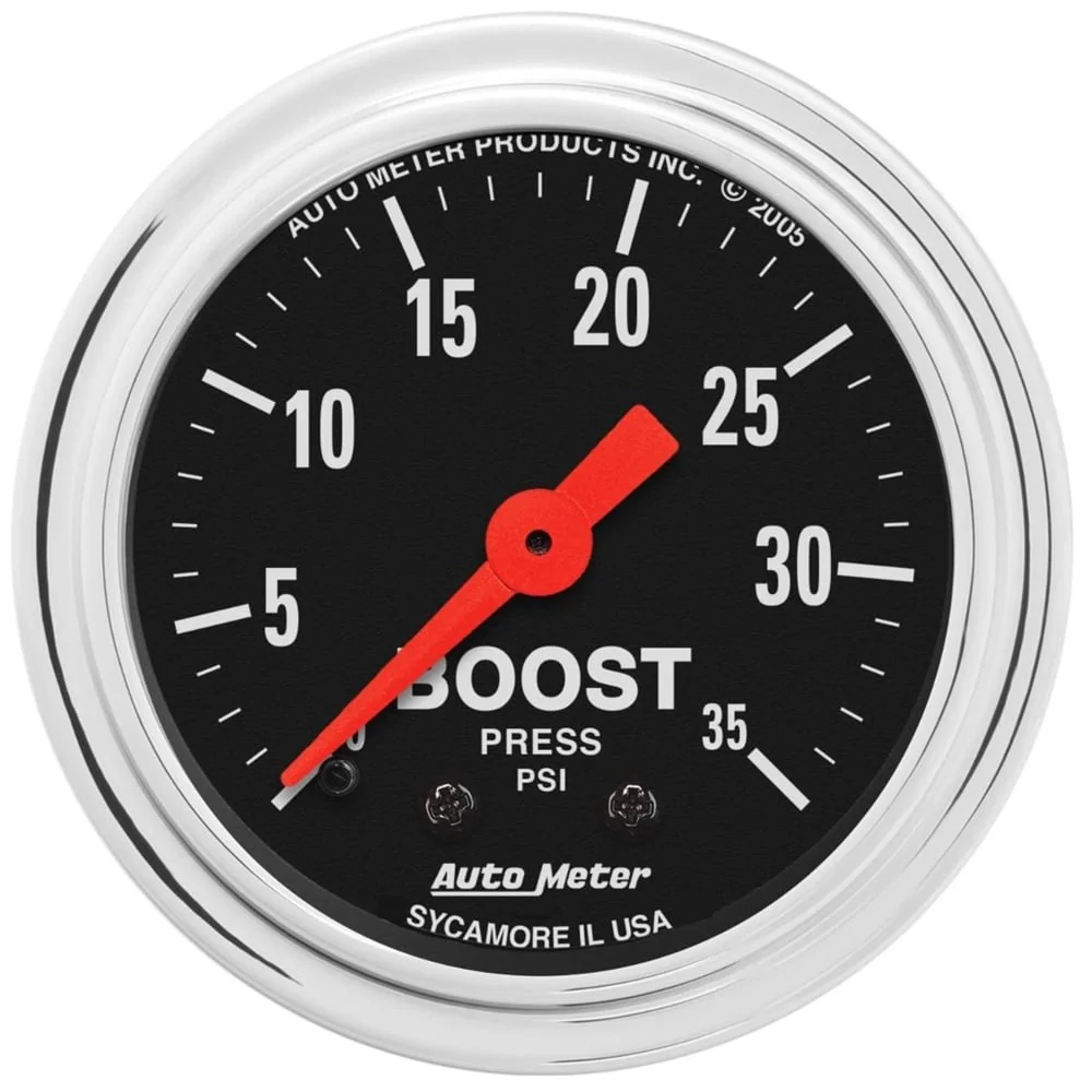 Auto Meter 2-1/16" Traditional Chrome Boost Gauge | 0-35 PSI | 0-60 PSI | 0-100 PSI - Image 4