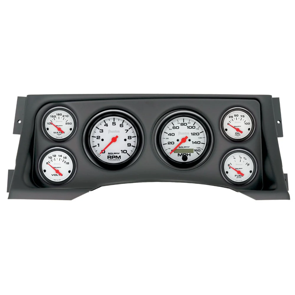 Auto Meter Phantom 6 Piece Gauge Kit 95-98 GM 6.5L Detroit - Image 3