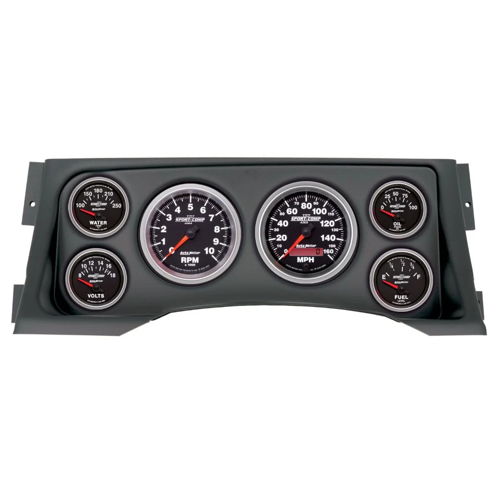 Auto Meter Sport Comp 6 Piece Gauge Kit 95-98 GM 6.5L Detroit - Image 3
