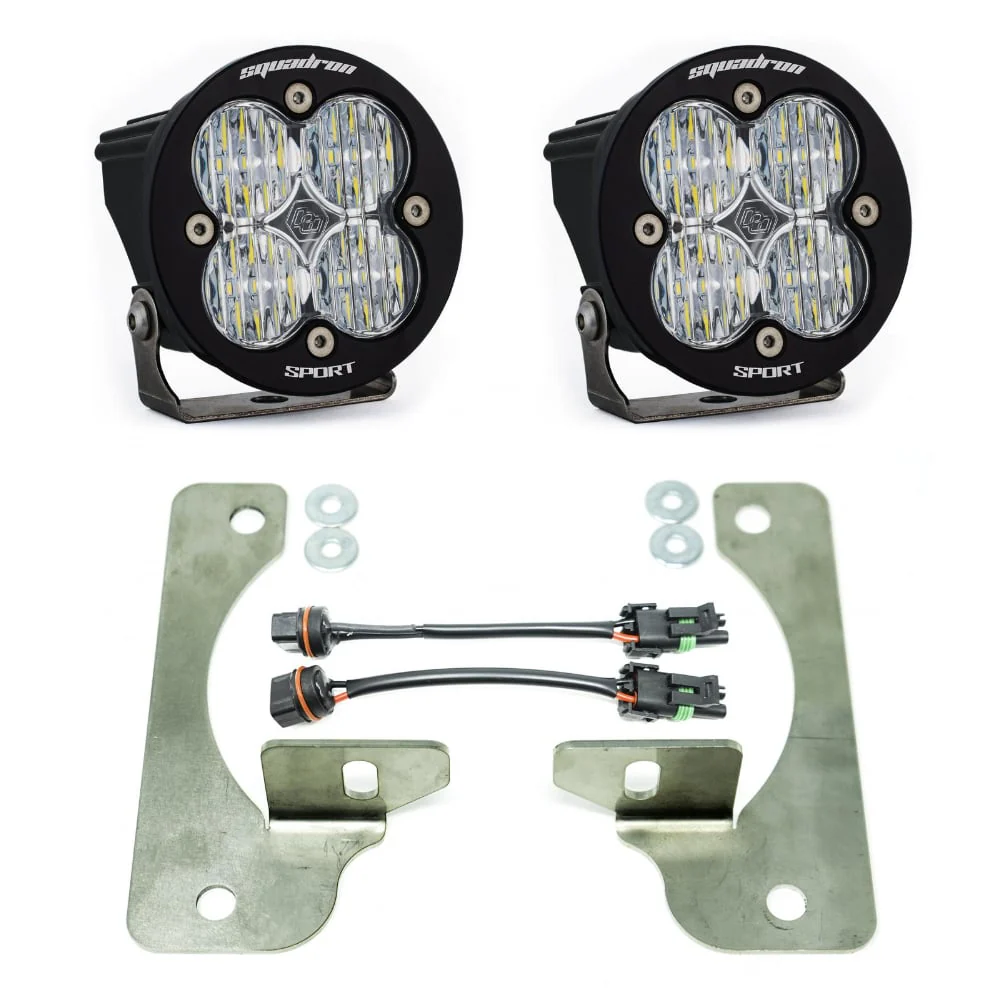 Baja Designs Squadron-R Sport Fog Pocket Light Kit 20-23 Wrangler JL / 20-24 Gladiator