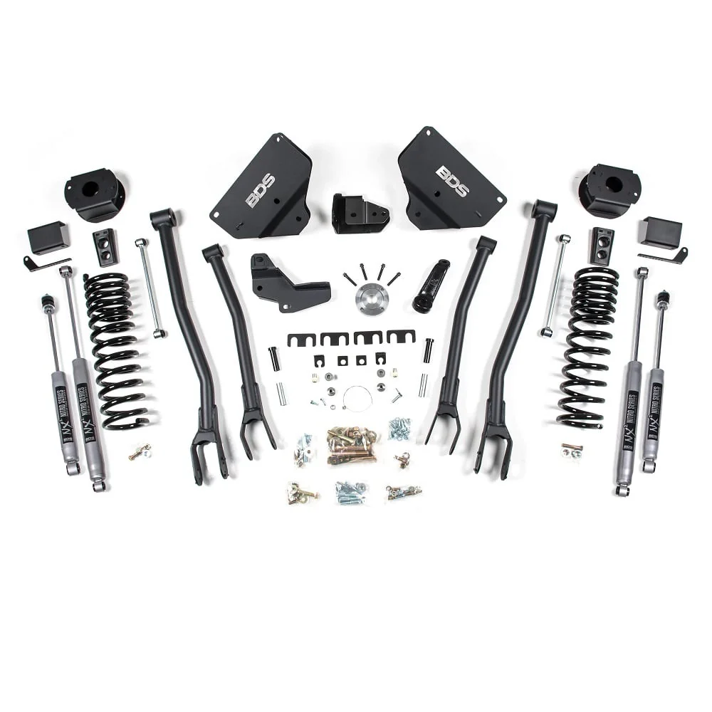 BDS Suspension 4" 4-Link Lift System 14-18 Ram 2500 6.7L Cummins 4wd w/ Rear Air Ride