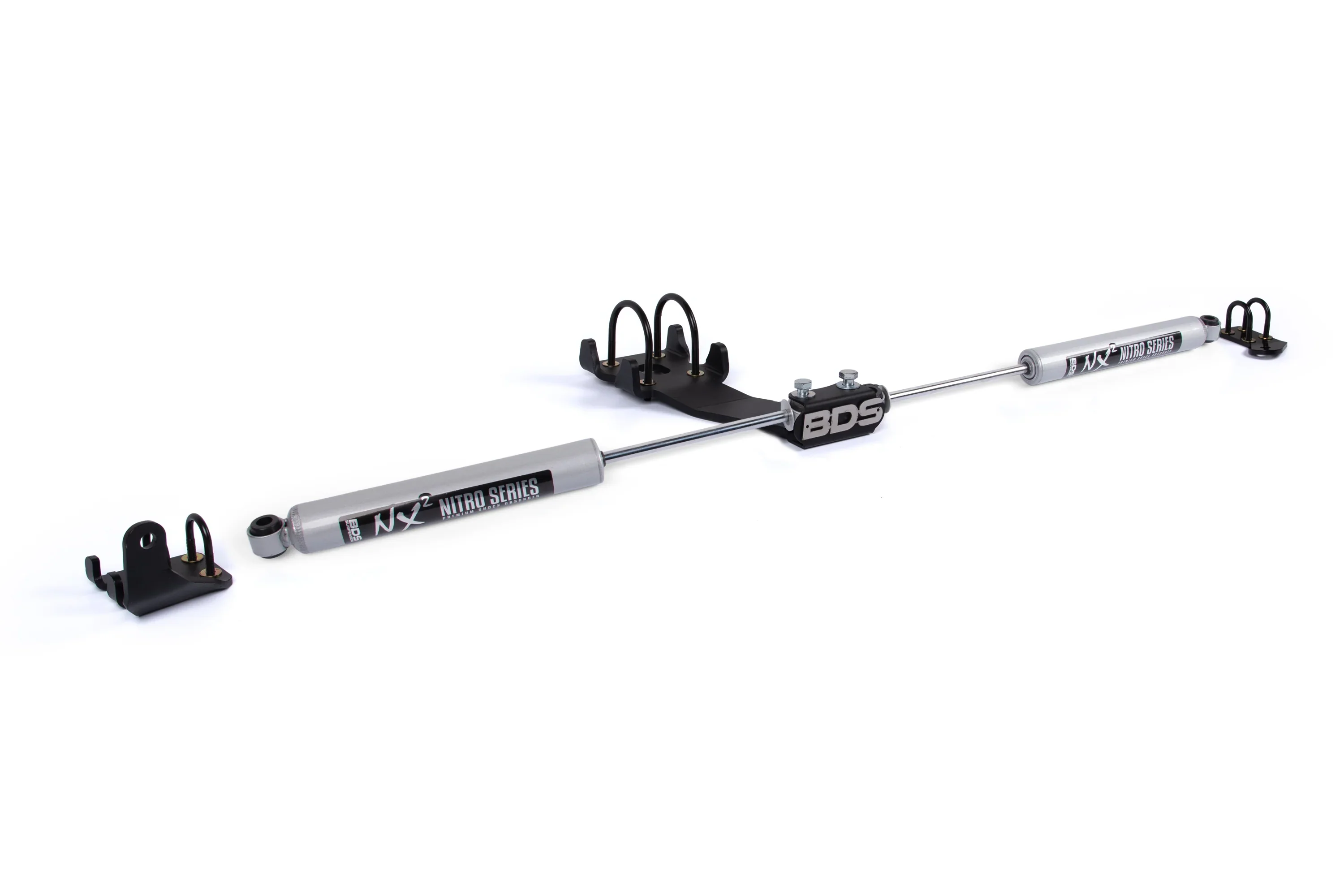 BDS Suspension Dual Steering Stabilizer Kit NX2 Shocks Y-style Steering 94-08 Ram 2500/3500 - Image 2
