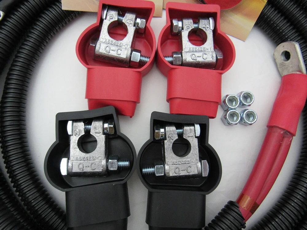 Custom Battery Cables Replacement Battery Cable Set 08-10 Ford 6.4L Powerstroke - Image 3