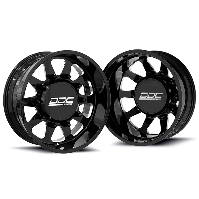 DDC Forged The Ten Black/Milled 22"x8.25" Wheels 05-23 F-350 | 11-14 F-450 | 19-24 Ram 3500 Dually - Image 2