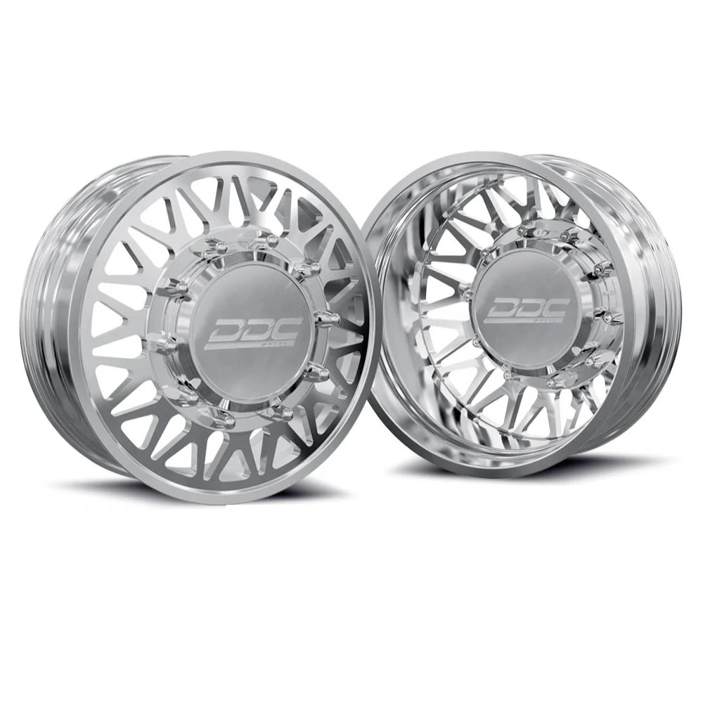 DDC Wheels Forged Polished Mesh Dually Wheel Set | 8x170 | 99-04 Ford F-350 Super Duty DRW
