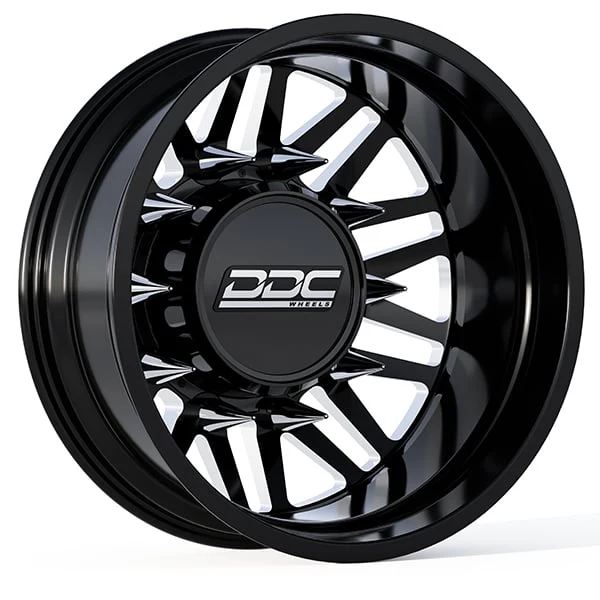 DDC Wheels Black/Milled Aftermath 20"x8.25" Wheel Set 11-23 GM 3500 Dually