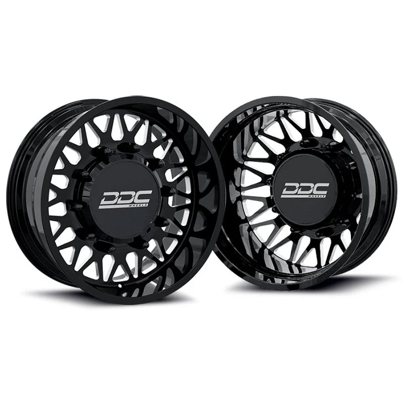 DDC Wheels Forged Black/Milled Mesh 22"x8.25" Wheel Set  11-23 GM 3500 Dually - Image 2