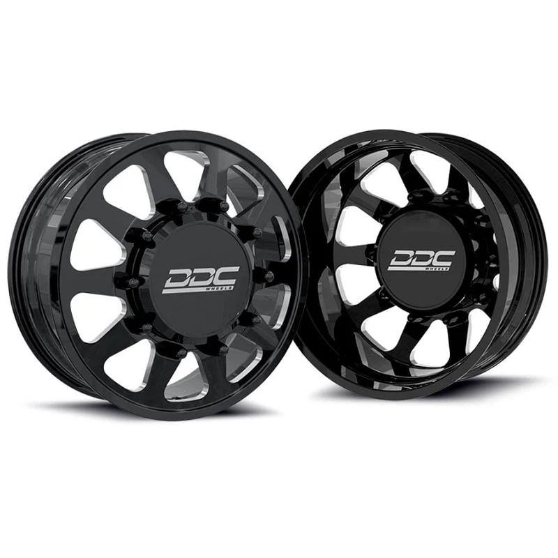DDC Wheels Forged Black/Milled The Ten 22"x 8.25" Wheel Set 11-23 GM 3500 Dually