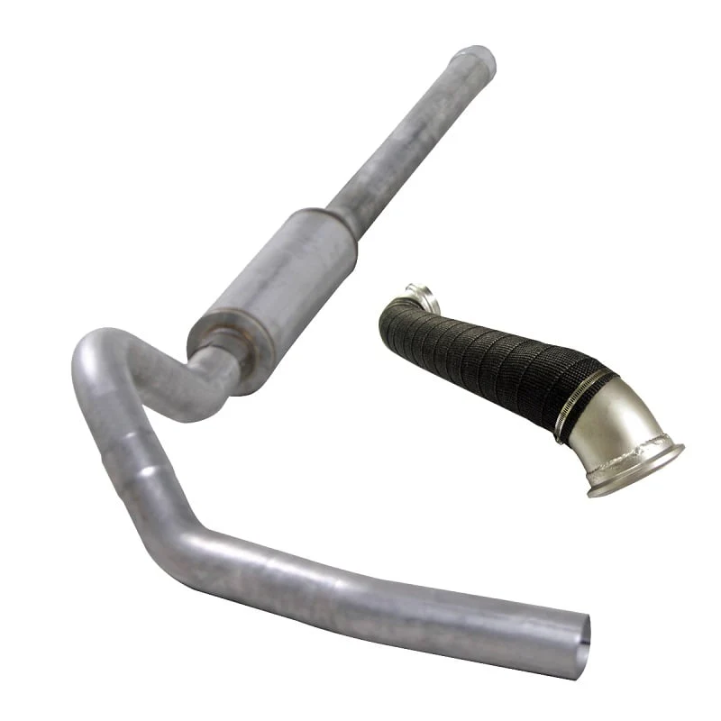 Diamond Eye 4" Aluminized Cat-Back Single Outlet Exhaust with Turbo Direct Pipe 04.5-05 LLY Duramax