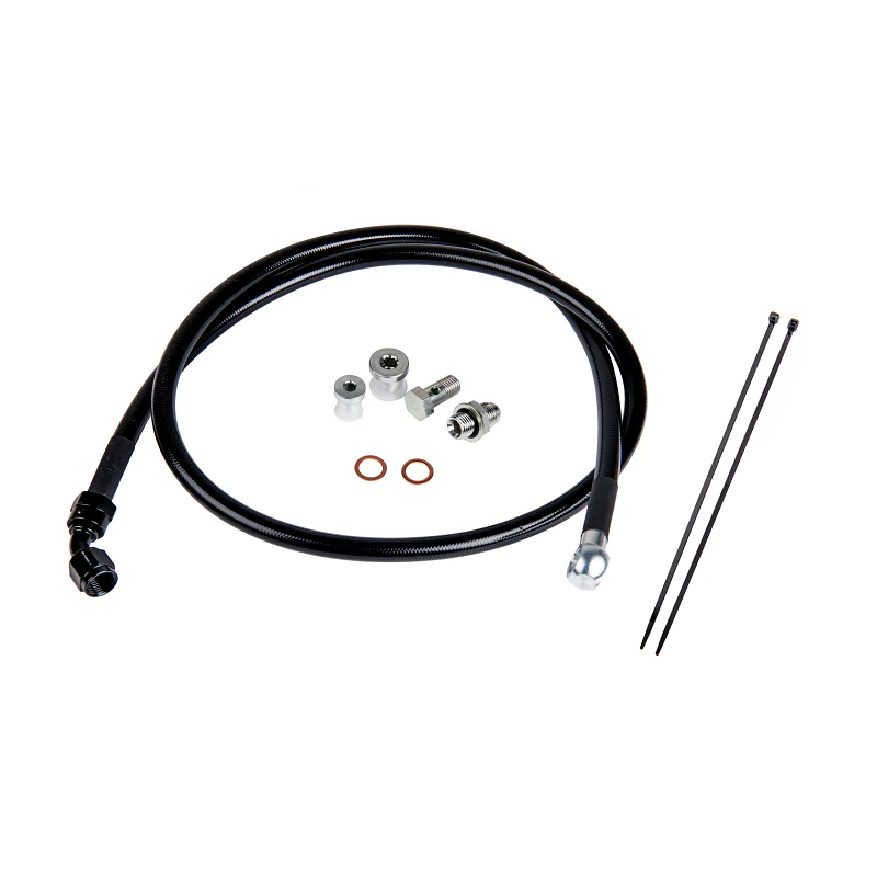 Fleece Performance Remote Turbo Oil Feed Line 01-16 GM 6.6L Duramax