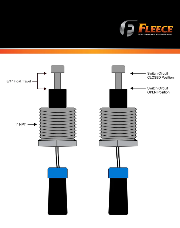 Fleece Stainless Universal Float Switch With Two-Pin Metripack Connector 13-18 Ram 6.7L Cummins - Image 3