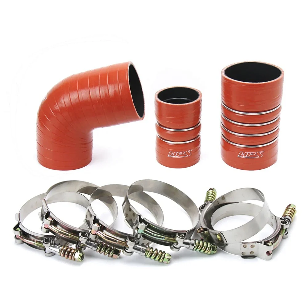HPS High Temp Reinforced Silicone Intercooler Boot Kit 06-10 GM 6.6L Duramax LLY/LBZ/LMM - Image 2