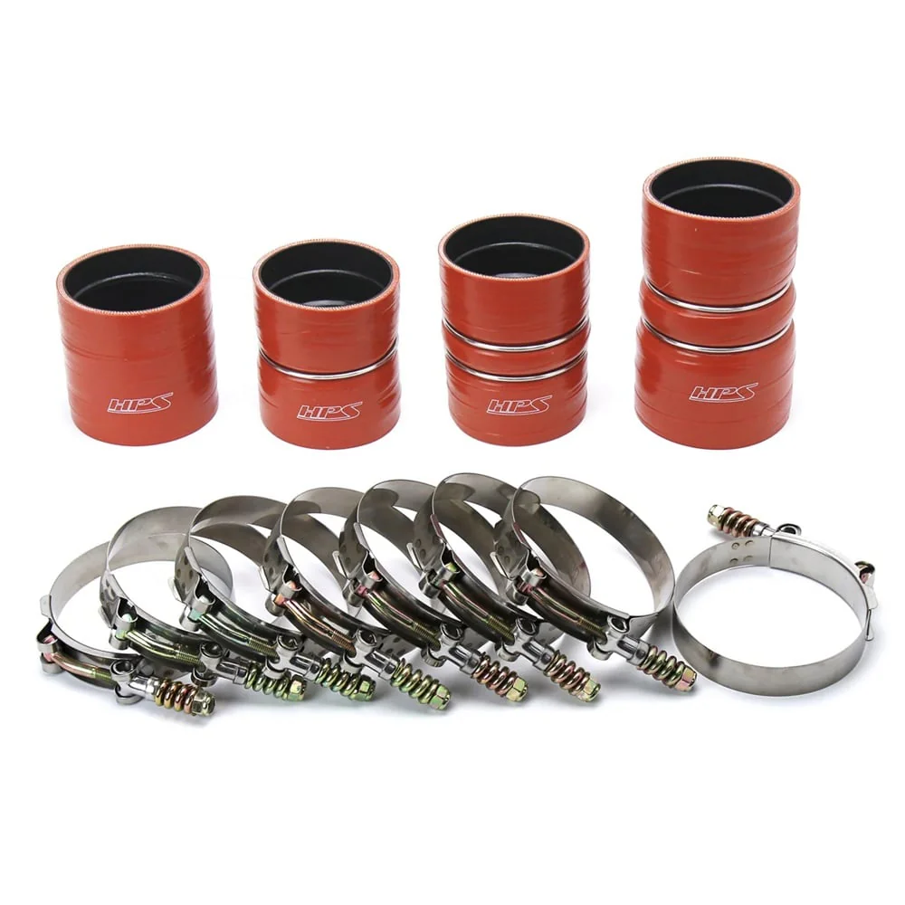 HPS High Temp Reinforced Silicone Intercooler Boot Kit 08-10 Ford 6.4L Powerstroke - Image 2