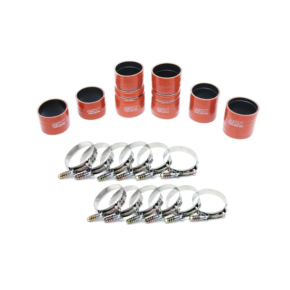 HPS High Temp Reinforced Silicone Intercooler Boot Kit 99-03 Ford 7.3L Powerstroke - Image 2