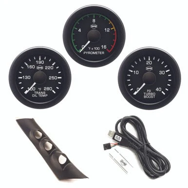 Isspro EV2 Pillar Kit With Pyrometer, Boost, and Transmission Temp Gauges 08-10 Ford SuperDuty - Image 5