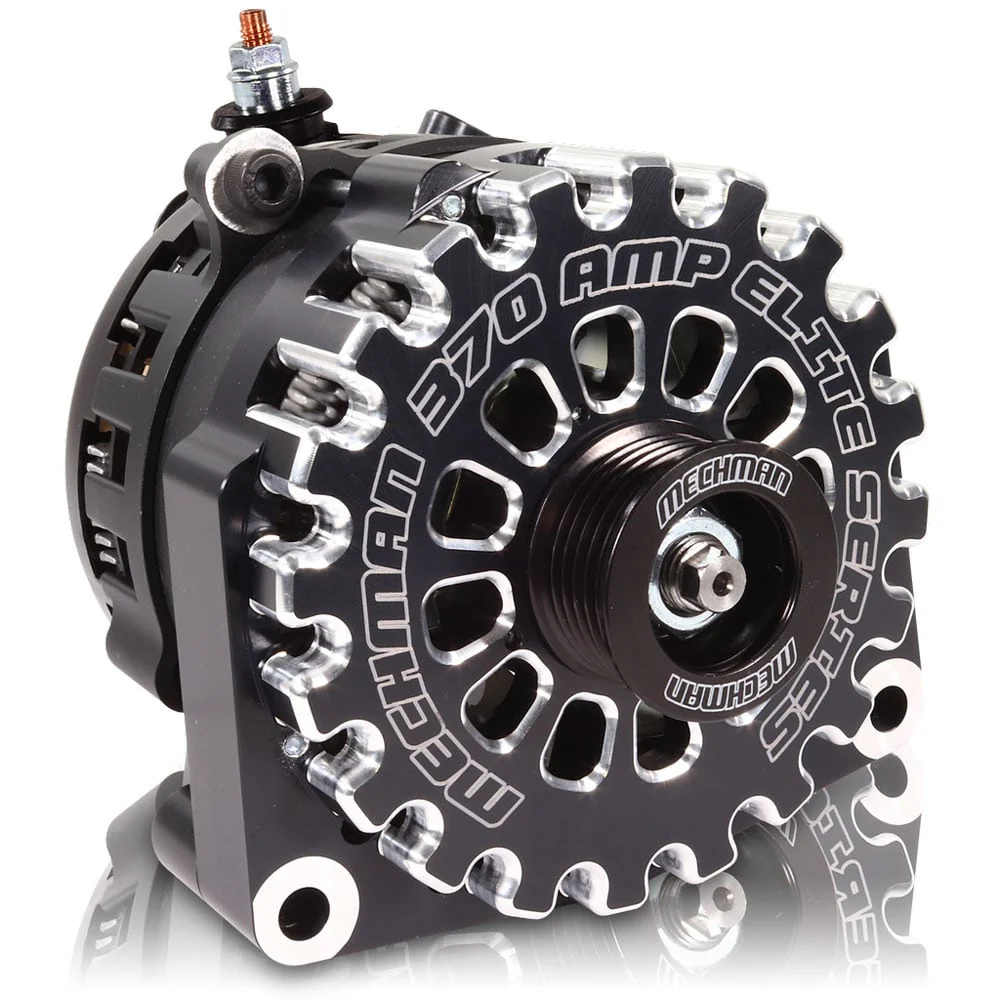 Mechman Large Case Billet 370 Amp High Output Alternator 01-07 GM 6.6L Duramax