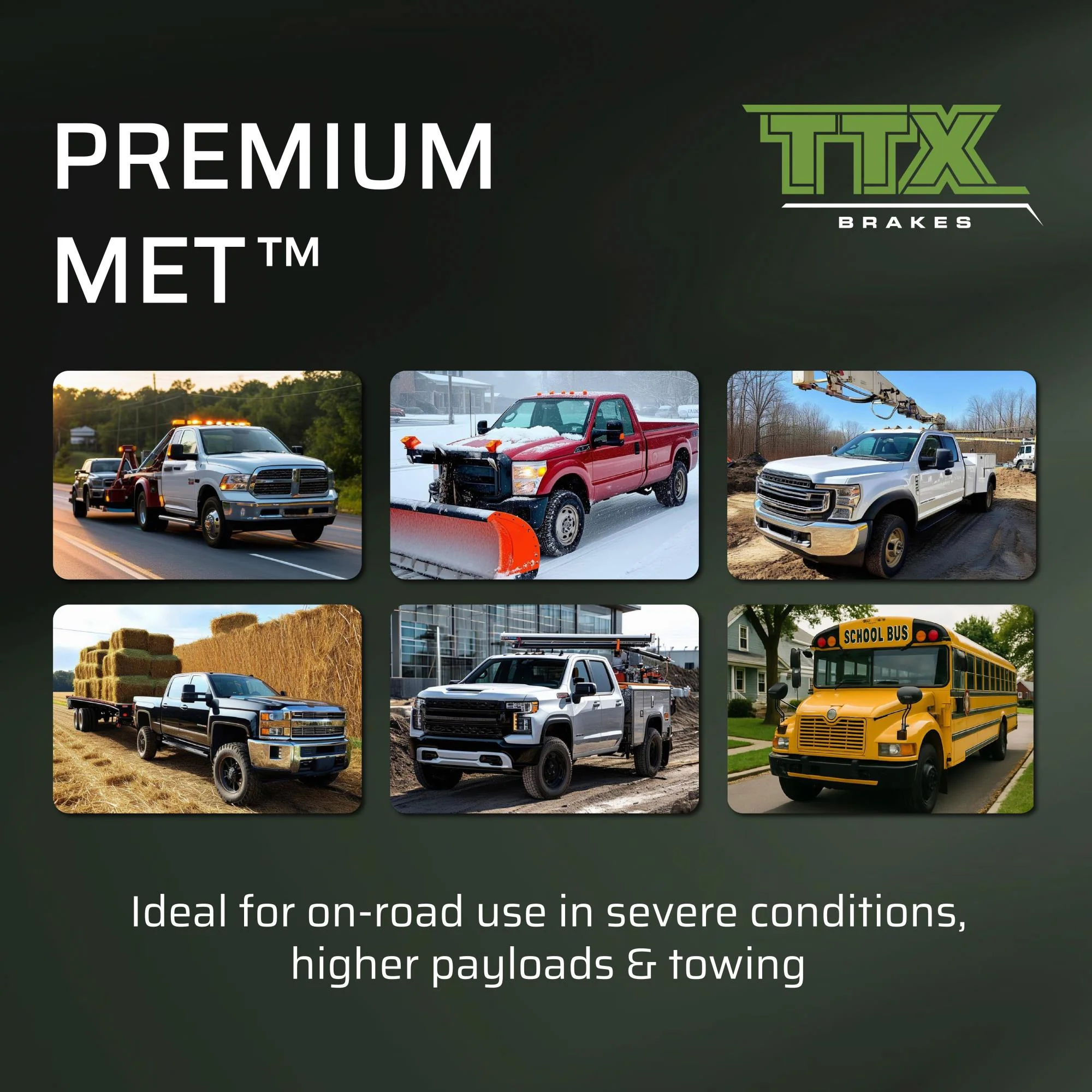 Mevotech TTX Premium Met Front Brake Pads 01-10 GM 2500HD/3500HD - Image 5