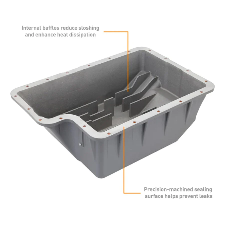 Mishimoto Deep Aluminum Transmission Pan 89-10 Ford 7.3L/6.0L/6.4L Powerstroke E4OD/4R100/5R110 - Image 3