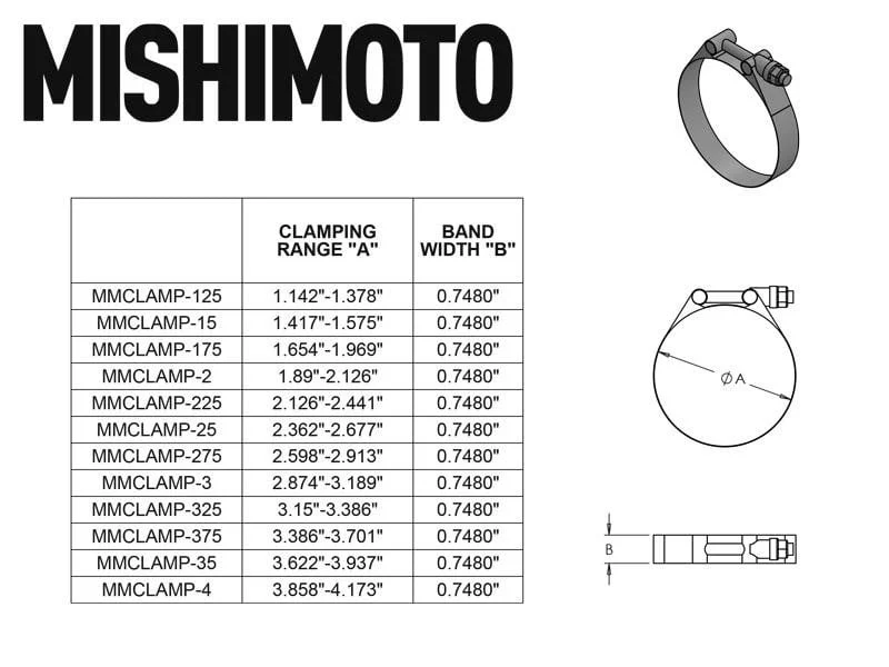 Mishimoto Stainless Steel T-Bolt Clamp - Image 3