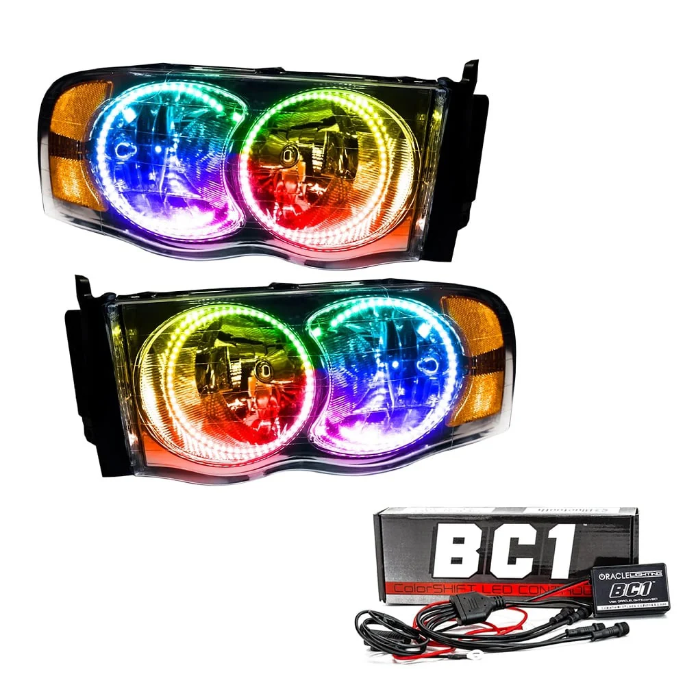 Oracle Lighting LED Pre-Assembled Halo Headlights 03-05 Ram 5.9L Cummins - Image 5