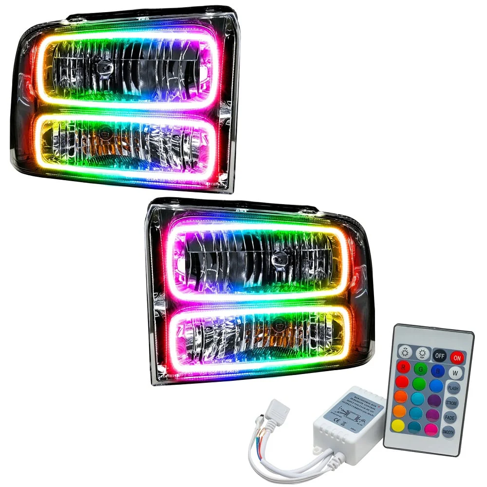 Oracle Lighting LED Pre-Assembled Halo Headlights 05-07 Ford 6.0L Powerstroke - Image 4