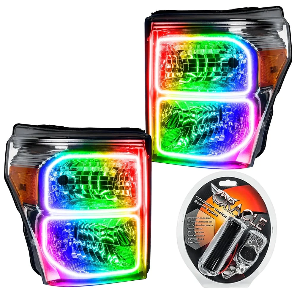 Oracle Lighting LED Pre-Assembled Halo Headlights 11-16 Ford 6.7L Powerstroke - Image 5