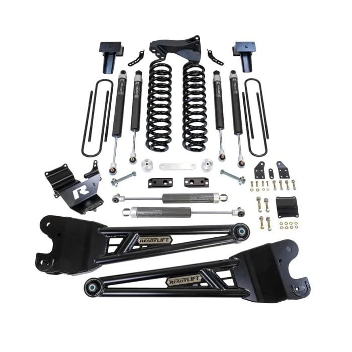 ReadyLIFT 4" Coil Spring Lift Kit With Radius Arms & Dual Steering Stabilizer 23-24 Ford Powerstroke