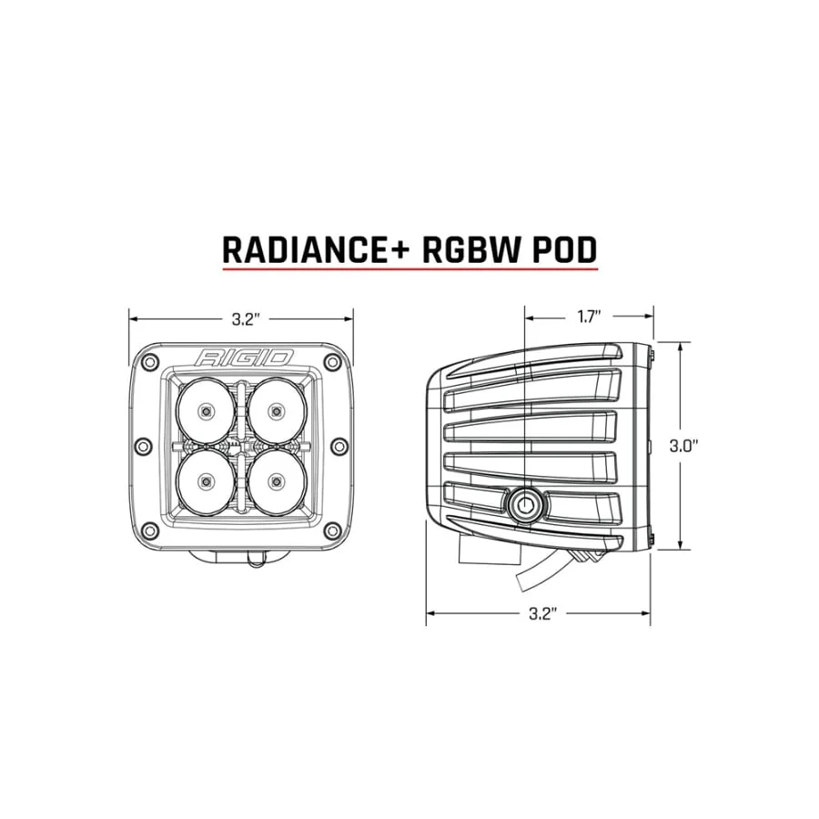 Rigid Industries Radiance Plus Pod RGBW Pair - Image 2