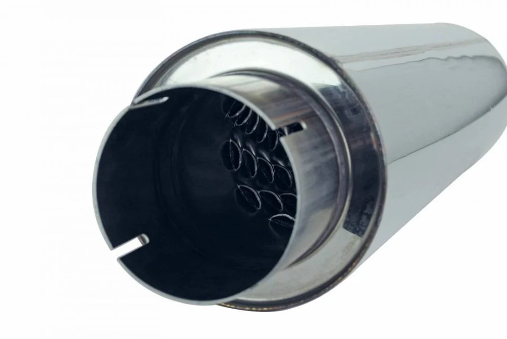 Sinister Diesel 4" Inlet/Outlet Universal Stainless Steel Muffler - Image 3