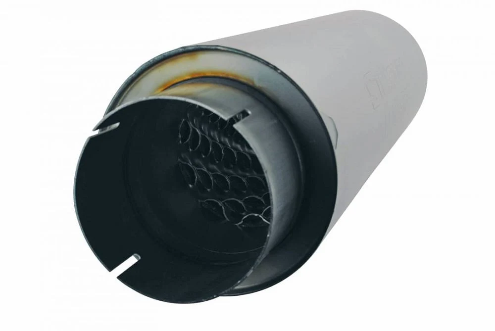 Sinister Diesel 5" Inlet/Outlet Universal Stainless Steel Muffler - Image 2