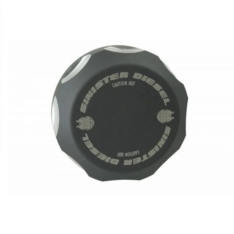 Sinister Diesel Anodized Gray Coolant Reservoir Cap 01-16 GM 6.6L Duramax