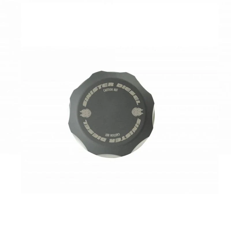 Sinister Diesel Anodized Gray Coolant Reservoir Cap 01-16 GM 6.6L Duramax - Image 3