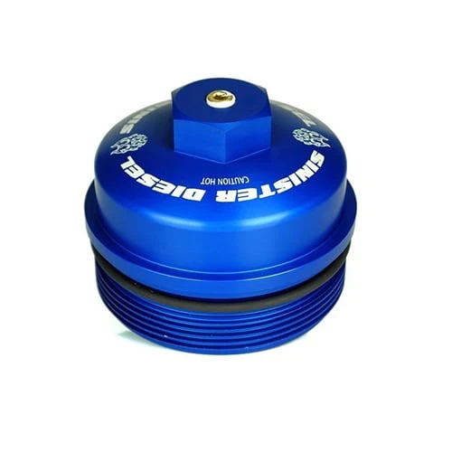 Sinister Diesel Billet Oil Filter Cap 03-10 Ford Powerstroke - Image 3