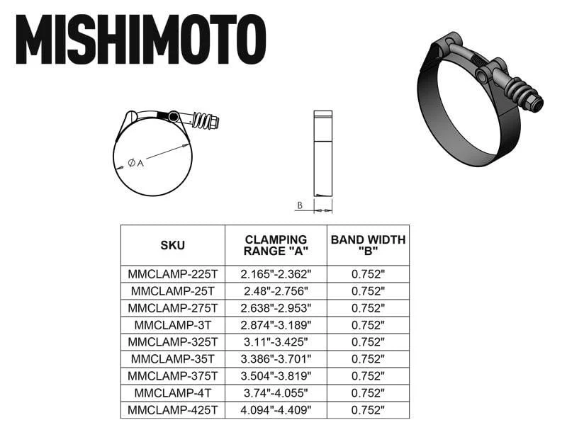 Mishimoto Stainless Steel Constant Tension T-Bolt Clamp - Image 4
