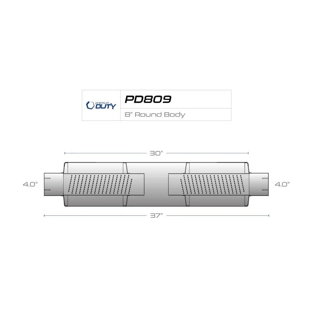 Street Performance 8" Round Body HD Muffler - Image 5