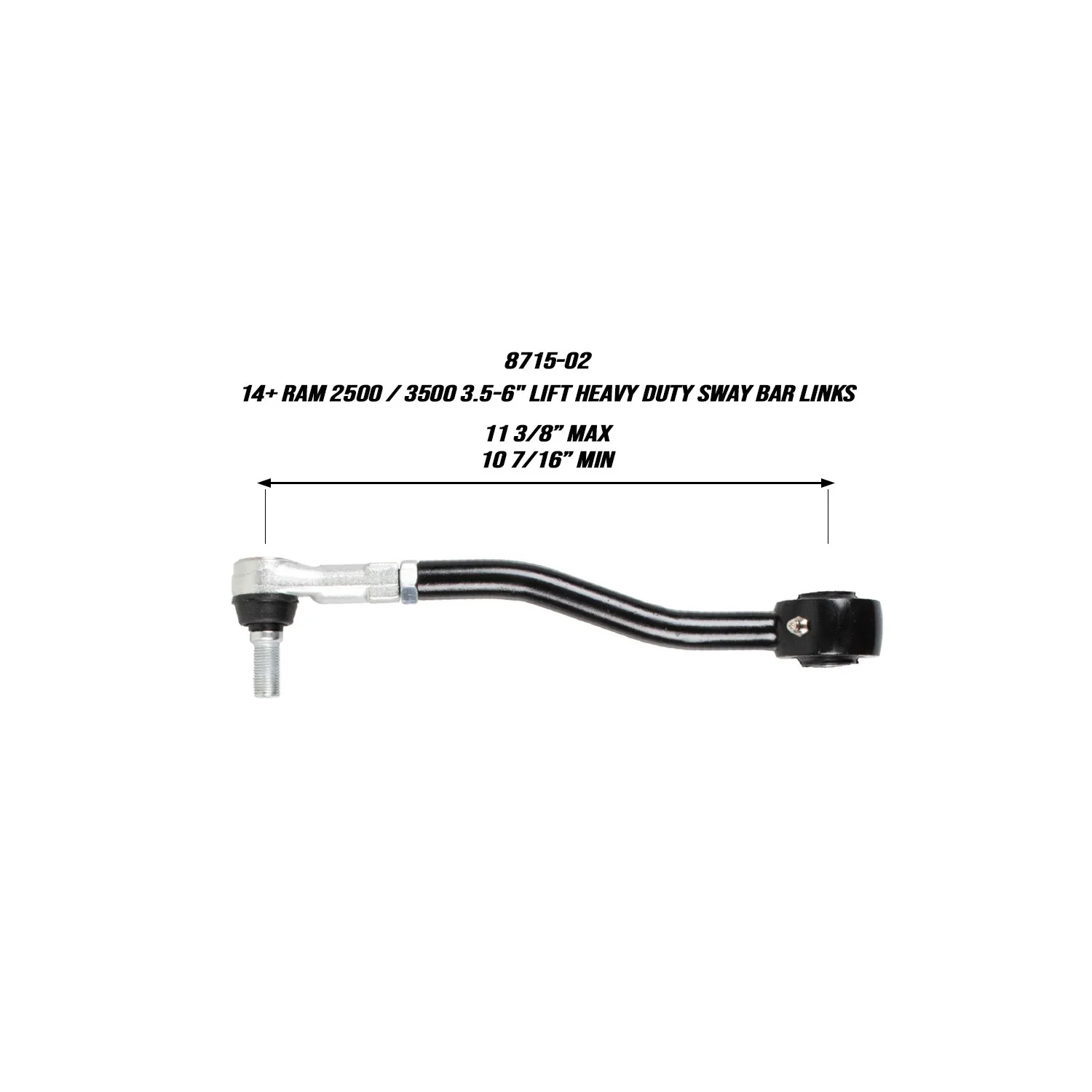 Synergy Heavy Duty Sway Bar Links 3-6" Lift 14-26 Ram 2500/3500 6.7L Cummins - Image 6