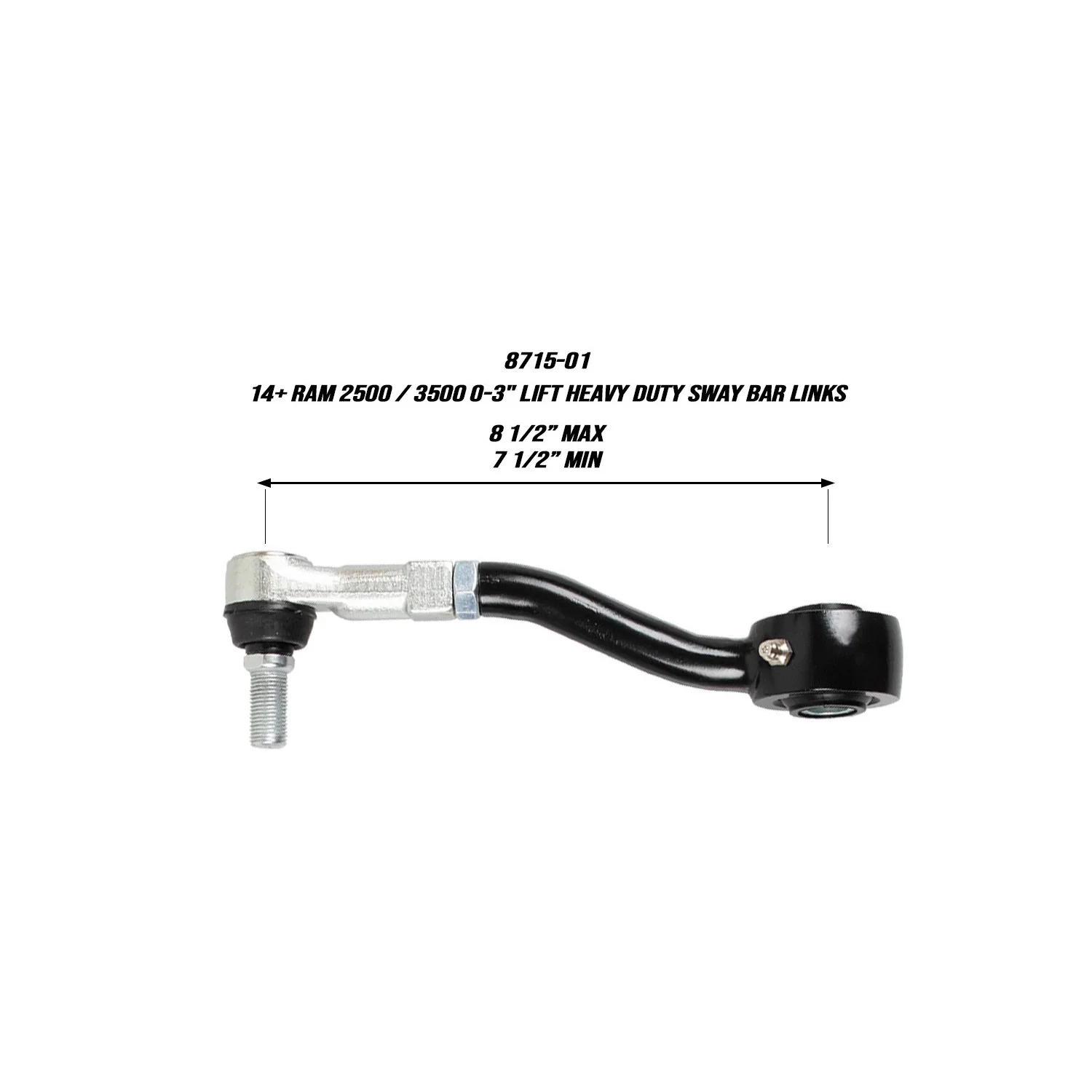 Synergy Heavy Duty Sway Bar Links 3-6" Lift 14-26 Ram 2500/3500 6.7L Cummins - Image 7