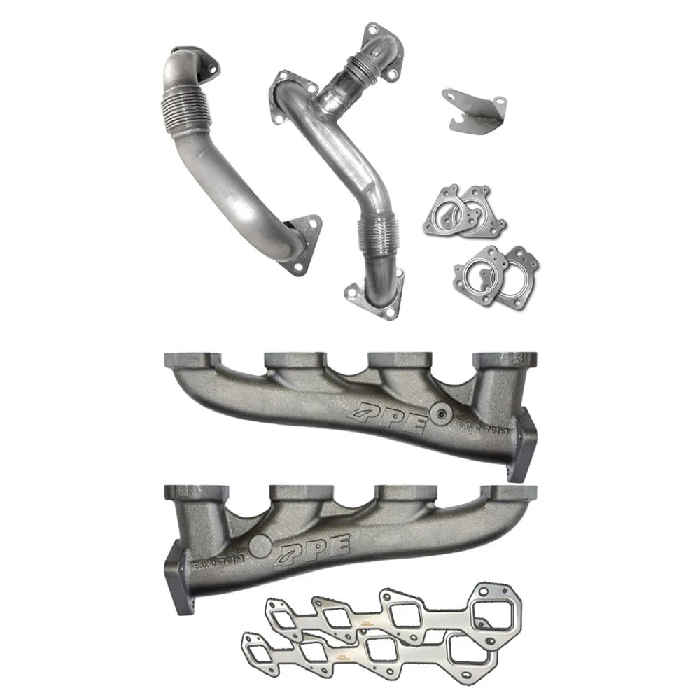 PPE High Flow Exhaust Manifolds with Up-Pipes-50 State Legal 01-10 Duramax - Image 13