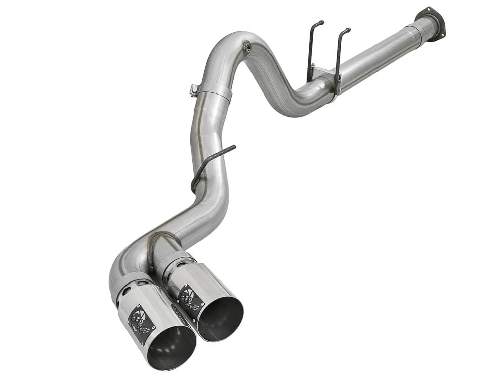 AFE Rebel XD Series 4" 409 Stainless Steel DPF-Back Exhaust Dual Tips 17-25 Ford 6.7L Powerstroke - Image 3