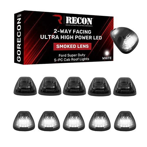 RECON 5 Piece LED Cab Light Set 2-Way Front & Rear Facing 99-16 Ford F-250 - F-550 SuperDuty - Image 4