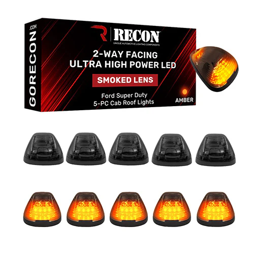 RECON 5 Piece LED Cab Light Set 2-Way Front & Rear Facing 99-16 Ford F-250 - F-550 SuperDuty - Image 5