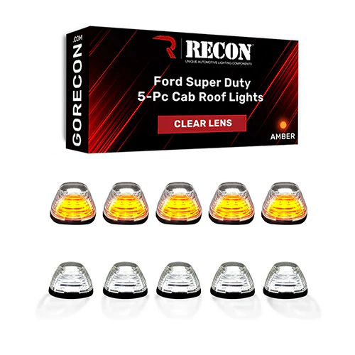 RECON 5 Piece LED Cab Light Set 99-16 Ford F-250 - F-650 SuperDuty - Image 2
